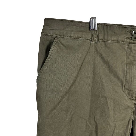 Karen Scott Plus Size 20W Olive Green  98% Cotton 2% Stretch Cotton Spandex - Picture 8 of 13